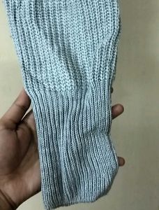 Grey Knit Cardigan for Women