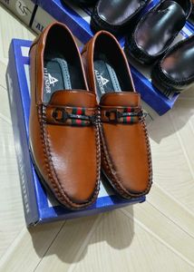 Stylish Brown Leather Loafers
