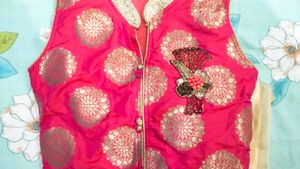 Festive Pink &amp; Gold Indian Top (Size 36)