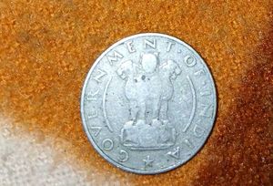 1/4 RUPEE  Year 1954 ( चार आना )