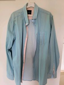 Blue striped formal shirt