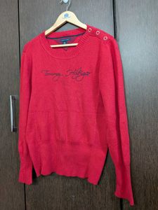 Tommy Hilfiger Red Knit Sweater