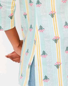 Striped Floral Kurta