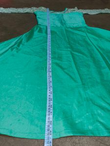 Elegant Green Anarkali Style Long Gown