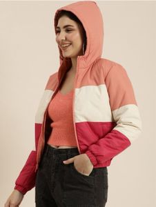 Women Colour block Jacket