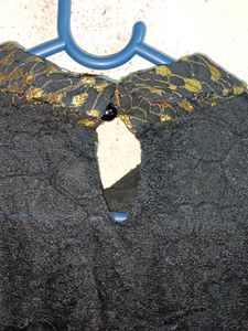 Partywear Leopard Print Sheer Lace Top