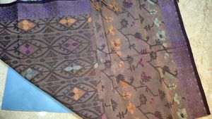Elegant Brown Printed Saree