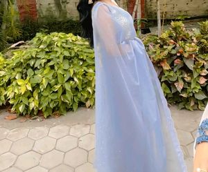 Farewell Saree With Mirror Worked Blouse