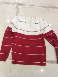 Christmas Based Top (Red And White)