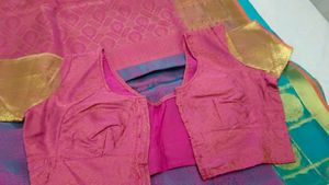 Elegant Pink &amp; grey Saree