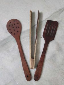 🆕️Wooden Cutlery Set Of 3