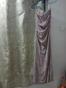 Sparkly Rose Gold Maxi Dress