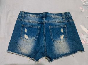 Distressed Denim Shorts