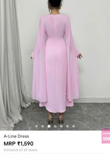 Elegant Pink A-Line Dress