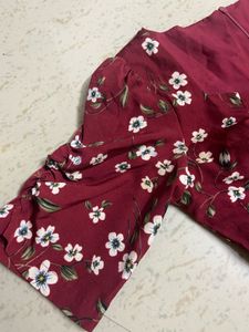 Floral Burgundy Mini Dress