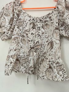Floral Ruffled Top