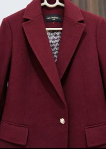Elegant Burgundy Trench Coat
