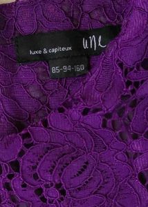 Elegant Purple Lace Dress