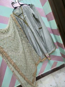 elegant chanderi pallazo suit