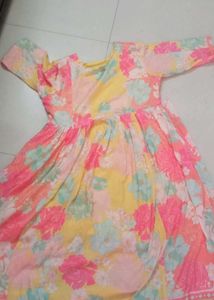 It's A line Long Kurti With ghera