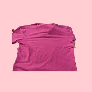 Pink Polo Top