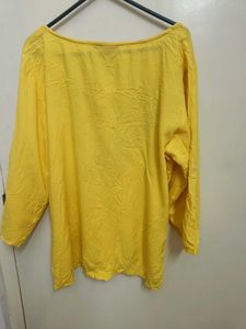 Yellow Embroidered Top