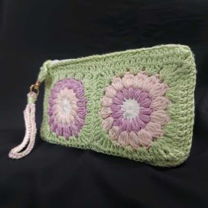 Crochet Flower Zipper Pouch 🌸✨