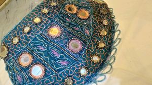 Jaipuria Handbag/Purse With Zari Work