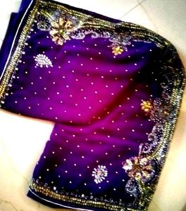 💫Bridal Full Hevy Ston Work Saree💫