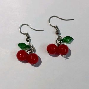Handmade Big Cherry Earrings