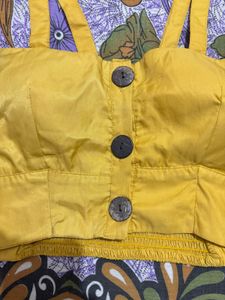 Light Mustard Yellow Crop Top