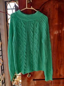 Turquoise Cable Knit Sweater (New)