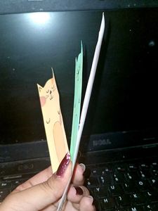 Cute Hand Painted Cat Bookmark