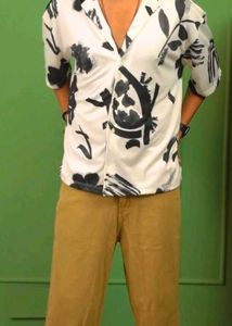 Printed OverSized Short Sleeve Shirt