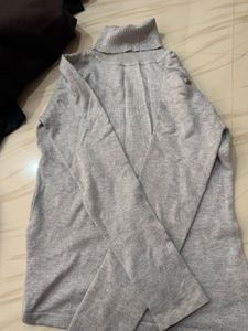 Gray Turtleneck Sweater