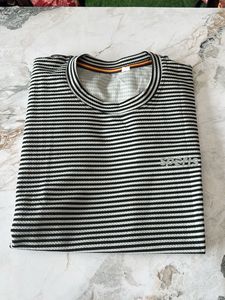 Striped sweat T-shirt