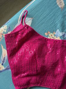 Sequin Pink Sexy Blouse