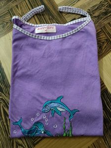 Cute Purple Dolphin Slip Dress