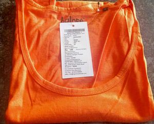 Orange colour sleeveless Tshirt