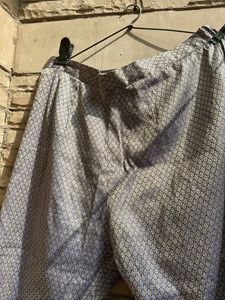 Lavender Gold Toned Banarasi Cotton Suit Set