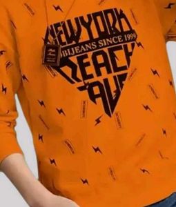 Boys Typography, Printed  Cotton  Regular Tshirt