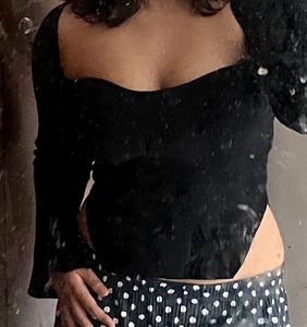 ALSOLADIES OFF SHOULDER Y2K PINTEREST TOP BLACK