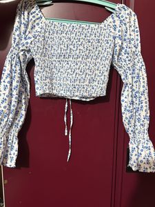 Floral Print Crop Top