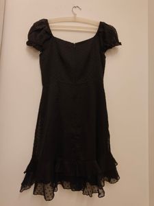 Black Ruffle Mini Dress