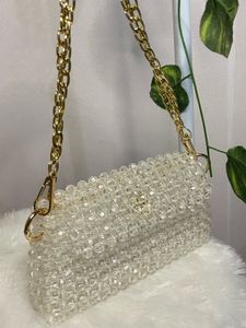 White Beads Bag