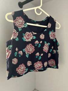 Floral Print Crop Top