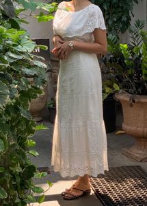 White Eyelet Maxi Dress