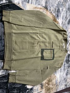 Olive Green Pullover Sweatshirt