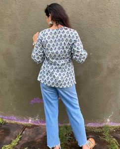 Floral Rayon Leaf Print Kurta Women