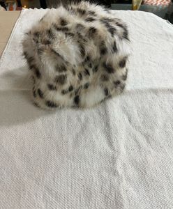 Animal Print Faux Fur fluffy hat